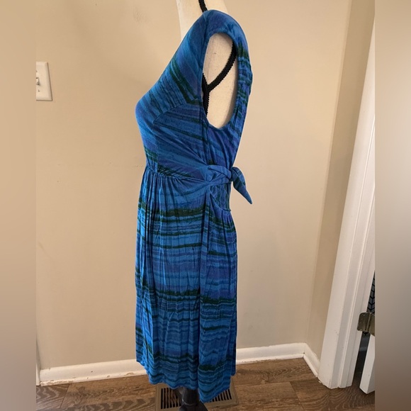 Plenty by Tracy Reese casual striped knit sleeveless midi dress SZ SM - Picture 3 of 12